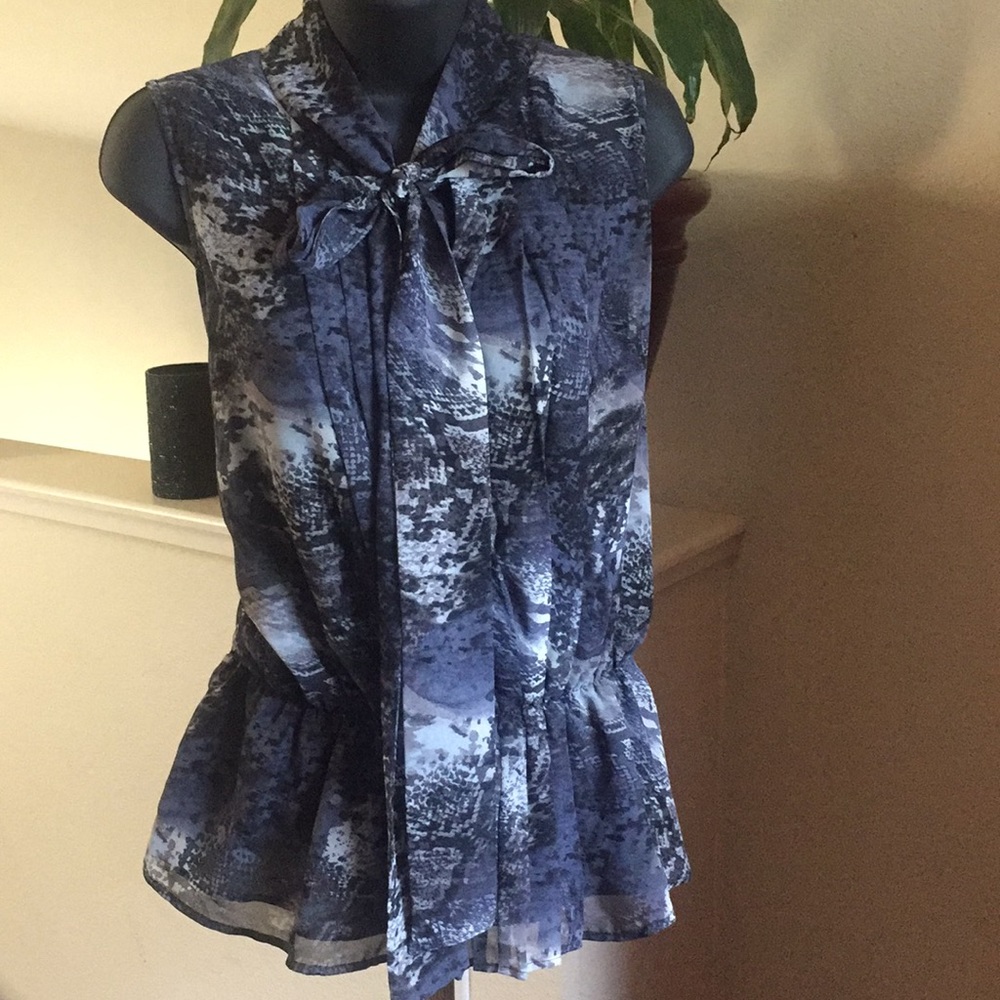 Multi colored sleeveless blouse